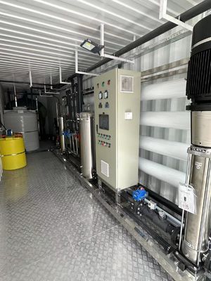 Giá tốt. 25m3 mỗi giờ Hệ thống RO chứa với bơm Grundfos / CNP trực tuyến