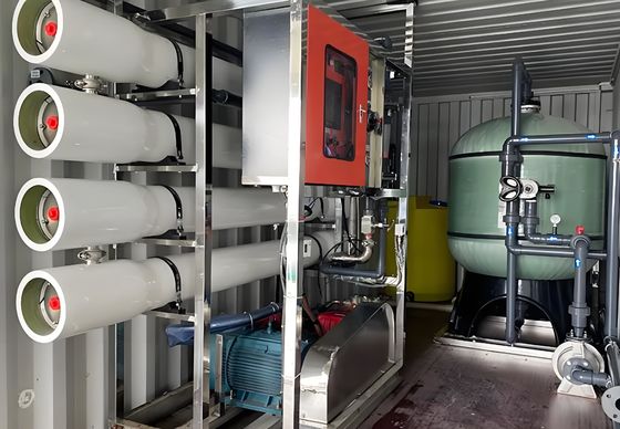 Giá tốt. Hệ thống thẩm thấu ngược trong thùng chứa với màng Filmtec / Toray / Vontron trực tuyến