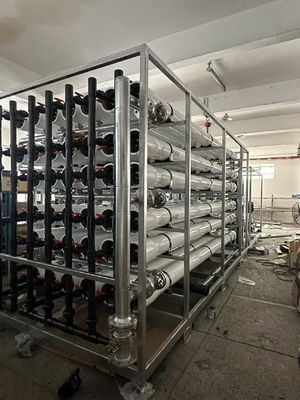 Giá tốt. 500-10000 PPM Nhà máy thẩm thấu ngược nước muối với Siemens PLC trực tuyến
